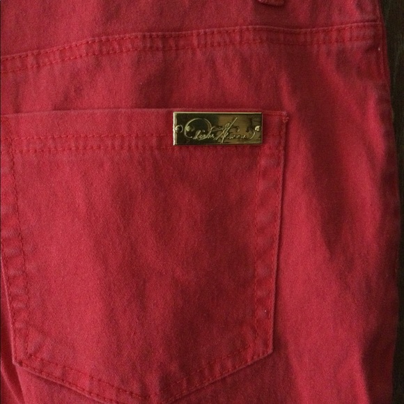 Diane Gilman ladies jeans red size 14p - Picture 3 of 4